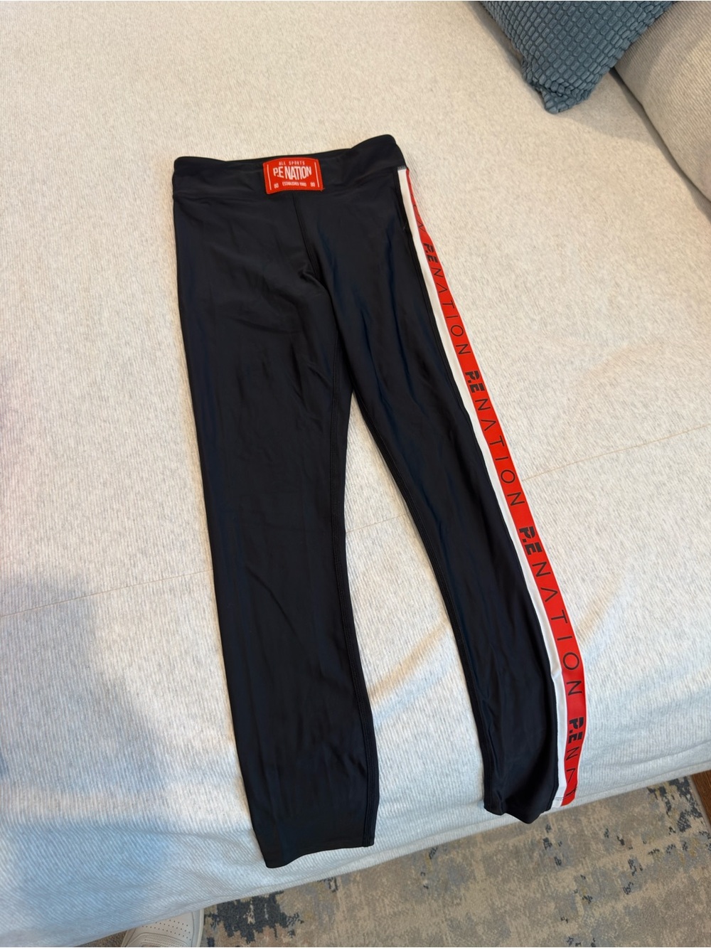 P.E Nation Women’s Black Side-Stripe Leggings